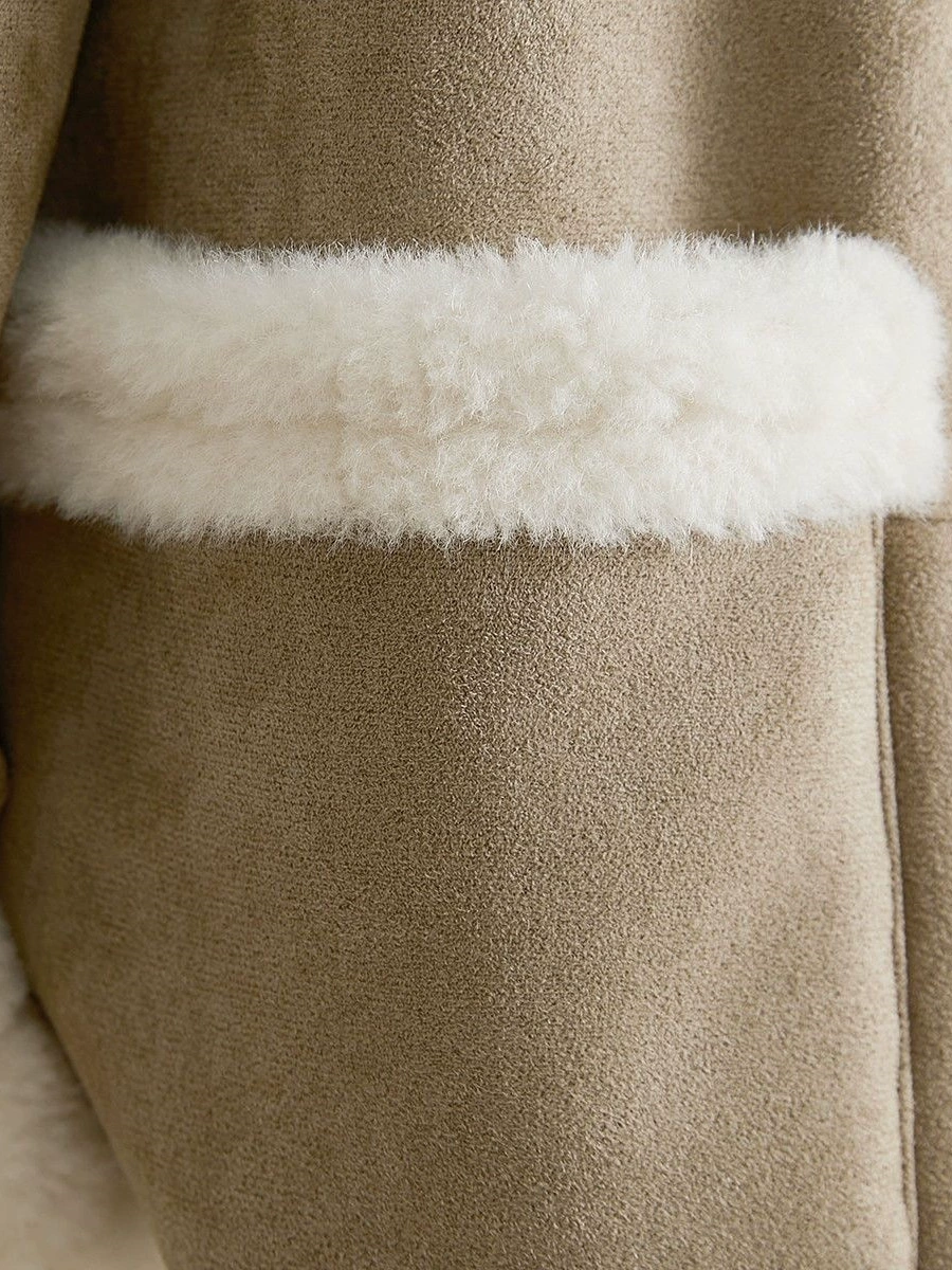 Khaki winter warm hoody for mother, down jacket, high-end