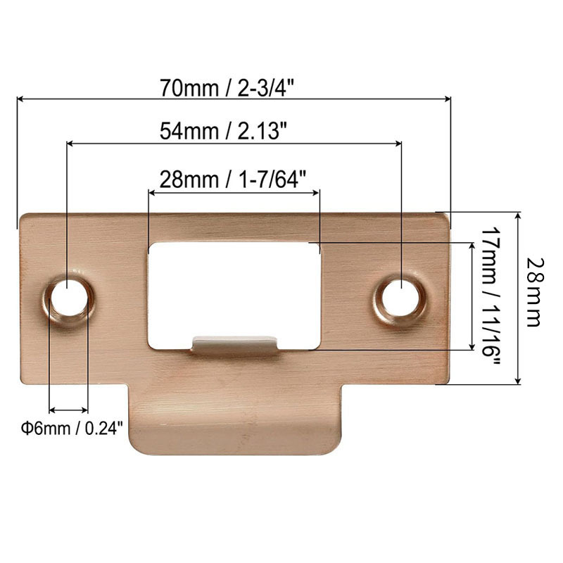 Placa de bloqueo de madera pieza de guía de perno de la puerta bloque de bloqueo cuerpo hebilla pieza perno hebilla caja hardware en stock accesorios al por mayor