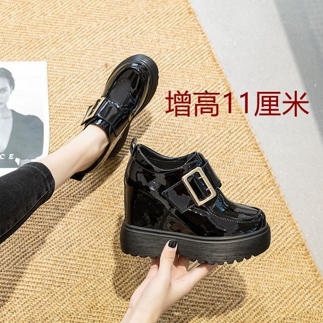 Кроссовки женские из зеркальной кожи белого цвета, весна-осень 2025, новая модель, увеличивающие рост, повседневные, в корейском стиле, универсальные, на толстой платформе