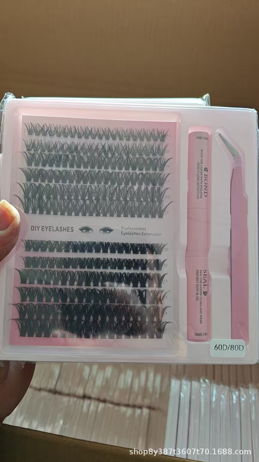 30P40P transfronterizo de fusión en caliente de pelo falso pestañas segmentación auto-injerto denso escenario natural de pelo blando falso pestañas