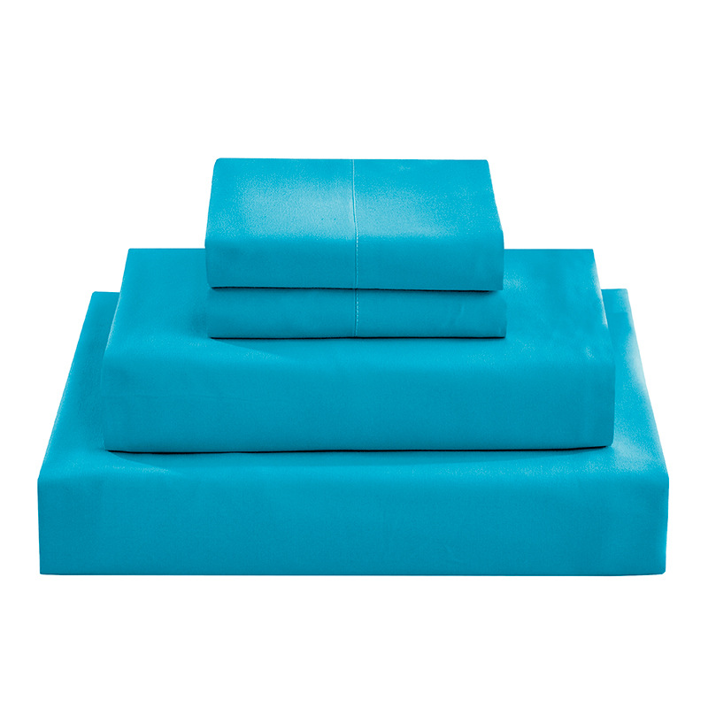 Textiles para el hogar transfronterizos Amazon ebay85g cepillada hoja de cama sábana ajustable clip de comercio exterior de cuatro piezas sábana funda de almohada