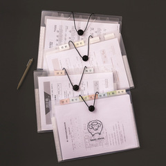Customized a4 transparent folder large capacity student information test paper storage bag plastic multi-layer classified accordion bag