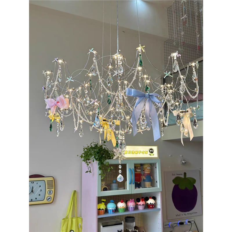 French Light Luxury Crystal Chandelier Living Room Pearl Main Light Personalized Art Firefly Restaurant Lamps Designer Bedroom French Light Luxury Crystal Chandelier Living Room Pearl Main Light Personalized Art Firefly Restaurant Lamps Designer Bedroom