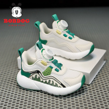 透气鞋旋转扣双网新款鞋子巴布豆春秋皮面百搭跑鞋运动鞋男童软底