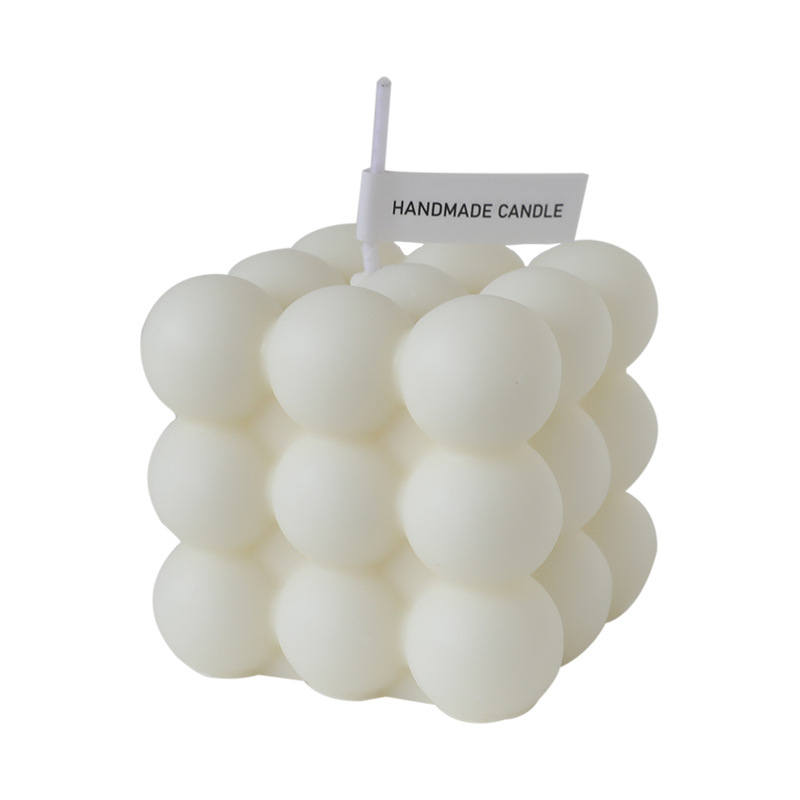 40 velas de aromaterapia de arte de estilo nórdico, modelos calientes, líneas hechas a mano, velas creativas geométricas blancas