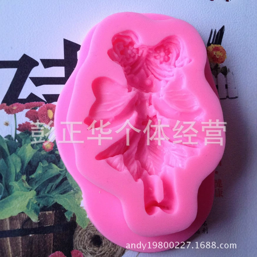 Fondant, doll, cute dancing silicone mold