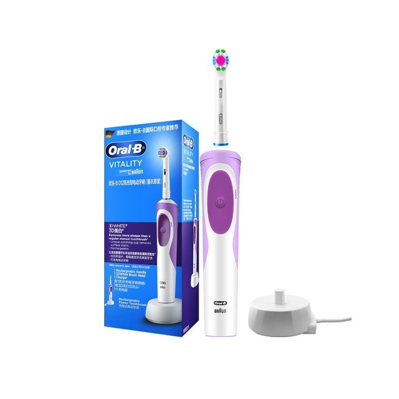 ドイツOralB/欧楽b電動歯ブラシD12軟毛成人カップル誘導充電式回転美白歯ブラシ|undefined