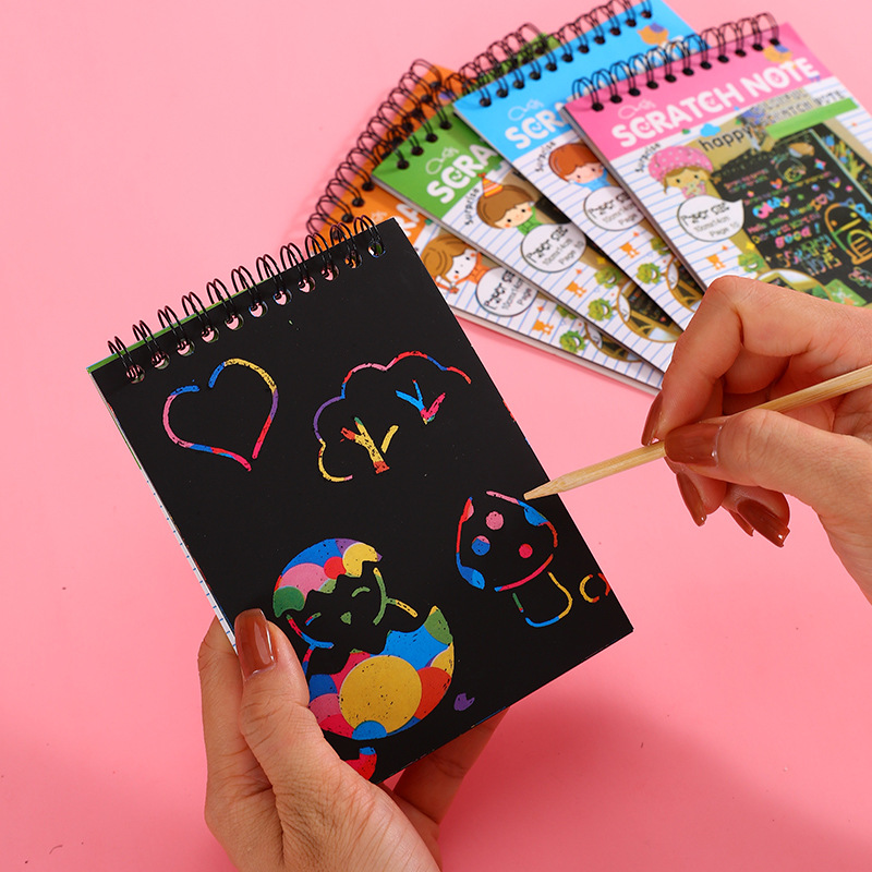 Children's DIY Colorfulful Scratch-Off Painting Set Creative Colorfulful Scratch-Off Paper Kindergarten Fun Art Graffiti Scratch-Off Painting Book