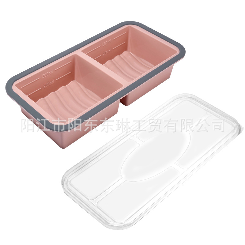 Transfronteriza venta caliente de silicona plegable caja de almuerzo caja de almuerzo caja de preservación de alimentos calentada por microondas caja de envasado