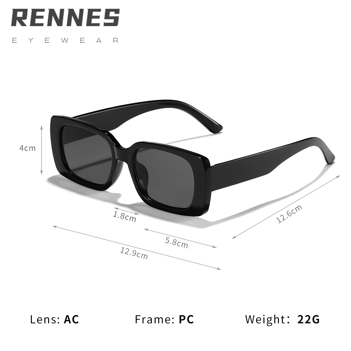 Gafas de sol a prueba de rayos UV al aire libre del todo-fósforo de la moda cuadrada retro de acrílico al por mayor de los niños