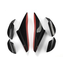 汽车跨境热销通用 改装风刀  碳纤维前唇前杠风刀改装扰流 碳纹