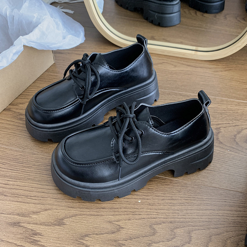 Universal fashionable classic shoes English style with shoelaces