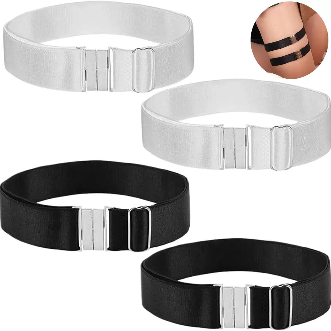 女式大腿吊袜带哥特式束带可调节长筒袜吊袜带带扣/大腿高筒袜带