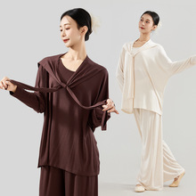 舞蹈练功服成人款女秋冬中国现代古典舞蹈服套装练功服日常三件套