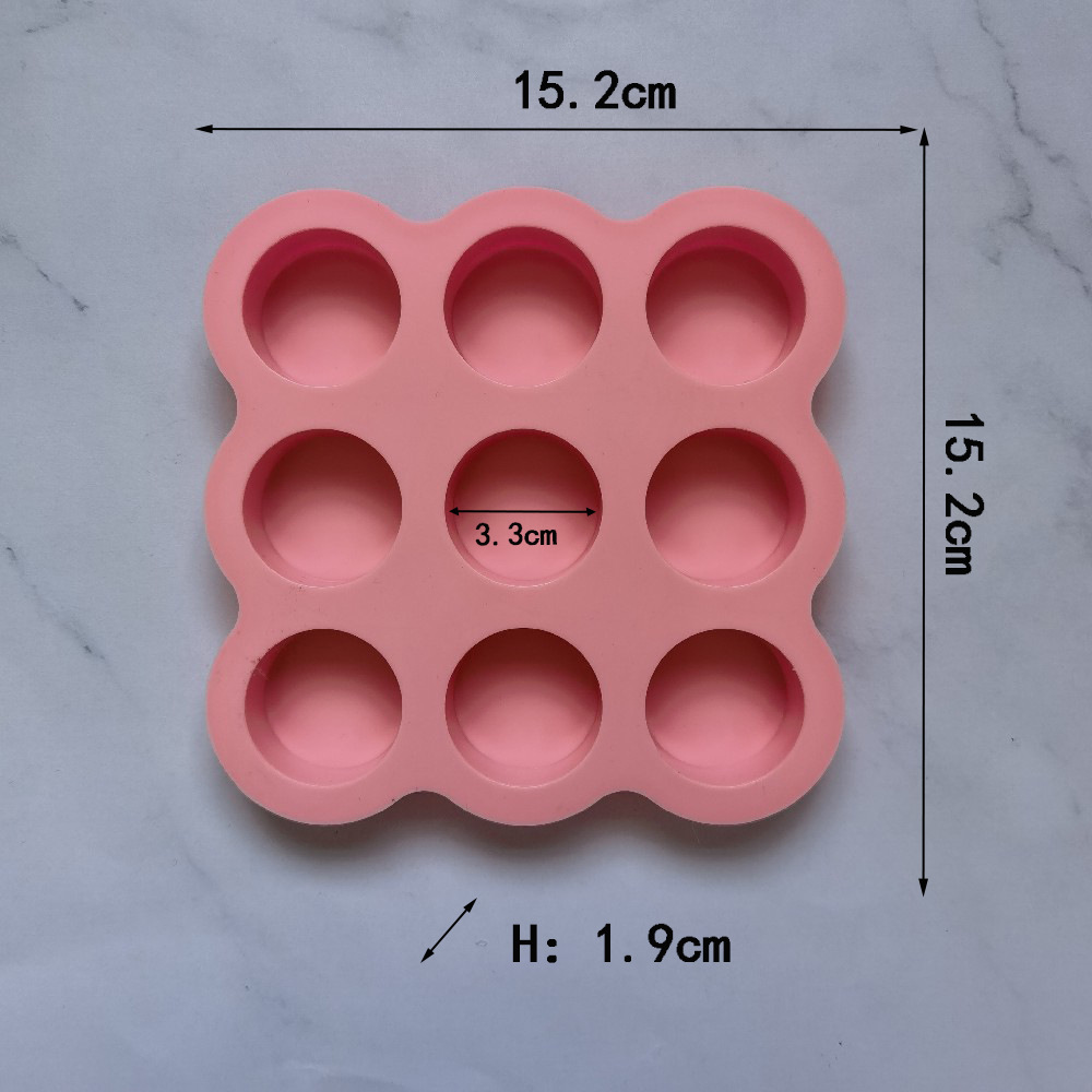 9 cilindros 187 molde de silicona pastel helado pudín molde de postre jabón utensilios de cocción