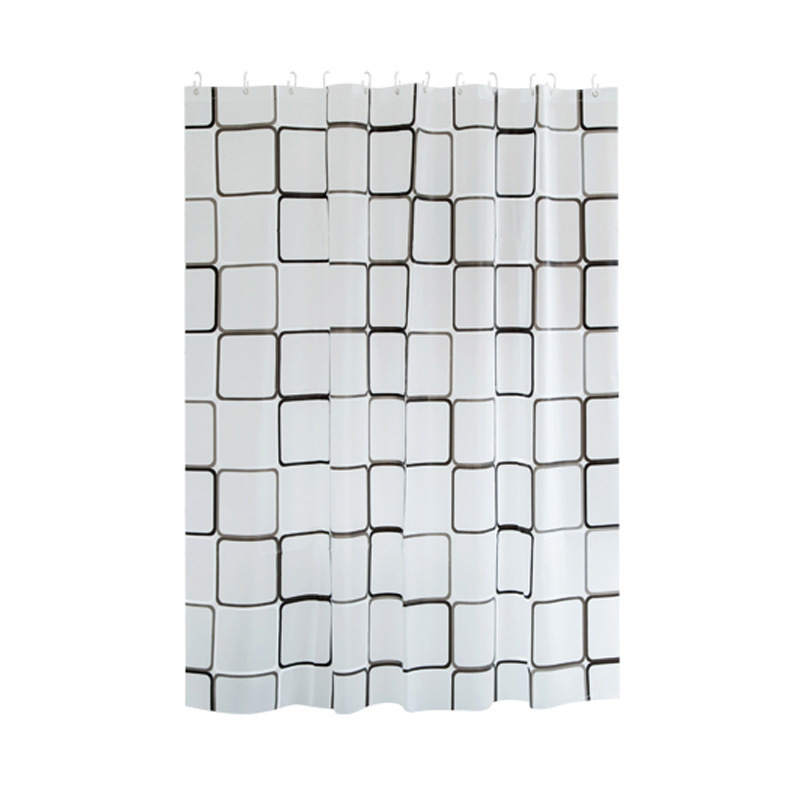 Los fabricantes suministran cortinas de ducha de baño, cortinas de partición, cortinas de puerta, cortinas de ducha a cuadros, PEVA, a prueba de moho, impermeable, multicolor image 6