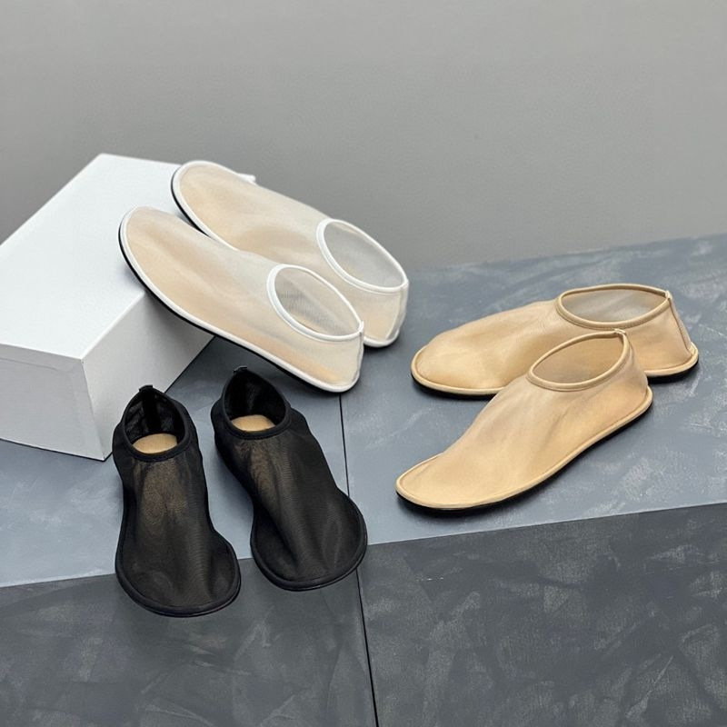 Mesh Women's Shoes 2025 Spring and Summer New Semi-Transparent Comfortable Flat Fairy Shoes Versatile Breathable Simple Granny Shoes