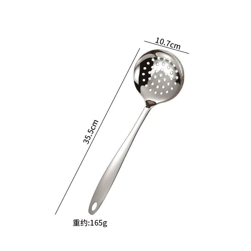 Fuentes transfronterizas utensilios de cocina de acero inoxidable 3 cm cuerpo desnudo espátula cuchara colador cuchara de arroz pala freír cuchara lengua juego de utensilios de cocina
