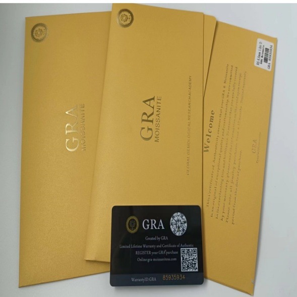 莫桑石GRA证书 D色圆形莫桑石50分1克拉2克拉3克拉证书源头厂家