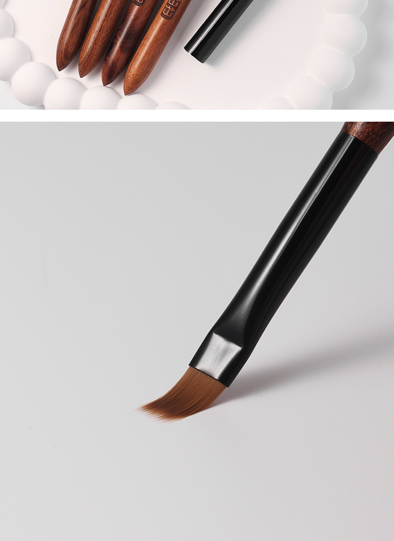 Holz Gradient Nail Art Pinsel Acryl Nagel Ombre Stift DIY UV Gel Pinsel Zeichnung Blumen Nägel Pinsel Maniküre Werkzeuge für Salon – Detail 11