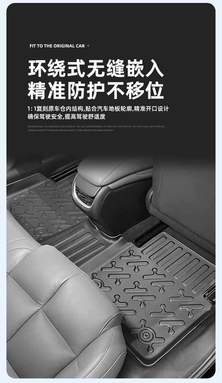 Suitable for 24-27 Model Zhiji L6 Cars, Special Car-Specific Tpe Floor Mats, Trunk Mats, and Seat Back Cushions
