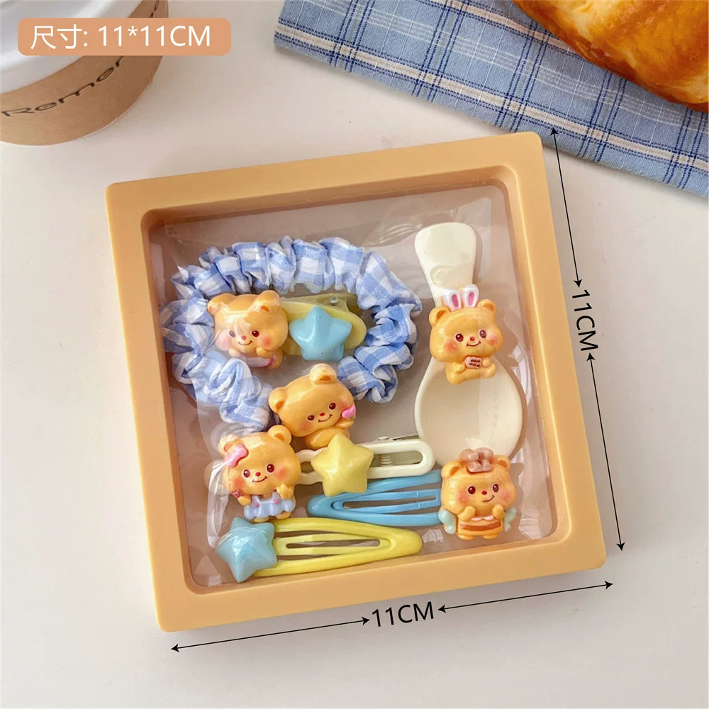 Cute hair accessory, elastic bangs, with little bears