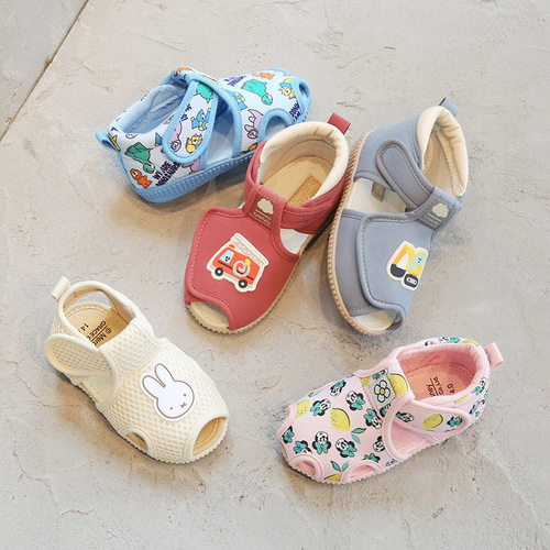 出口日本订单尾货23夏季新款儿童卡通婴幼儿小童宝宝软底凉鞋