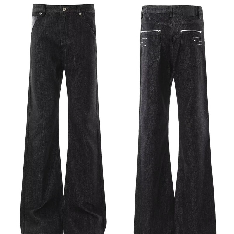 American-Style Cleanfit Four-Stripe Narrow Selvedge Raw Denim Jeans Versatile Flared Slim-Fit Floor-Length Pants for Men American-Style Cleanfit Four-Stripe Narrow Selvedge Raw Denim Jeans Versatile Flared Slim-Fit Floor-Length Pants for Men