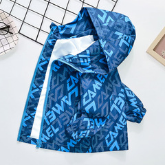 Boys' Spring and Autumn Jacket 2024 New Arrival for Middle and Big Children Spring Outwear Boys' Windbreaker Trend Autumn Korean Style Top