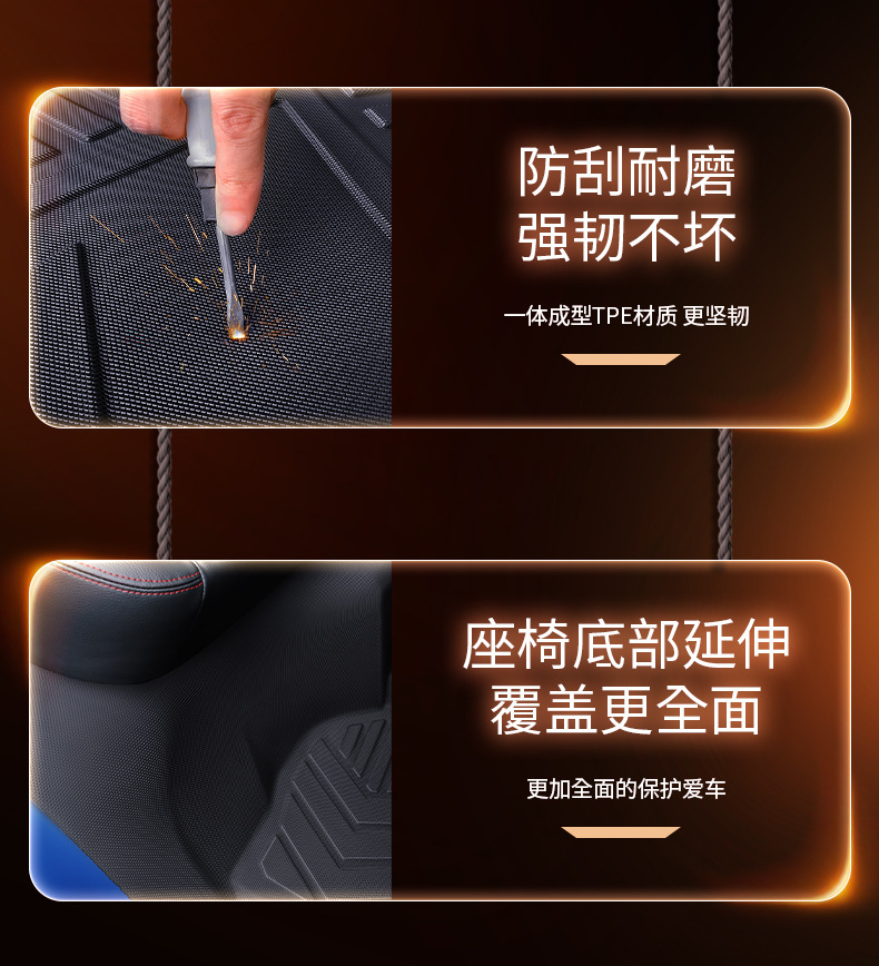 JAC Junling V5 TPE floor mats, full coverage, specialized for truck cabs, TPE floor mats for the front row, complete modification kit