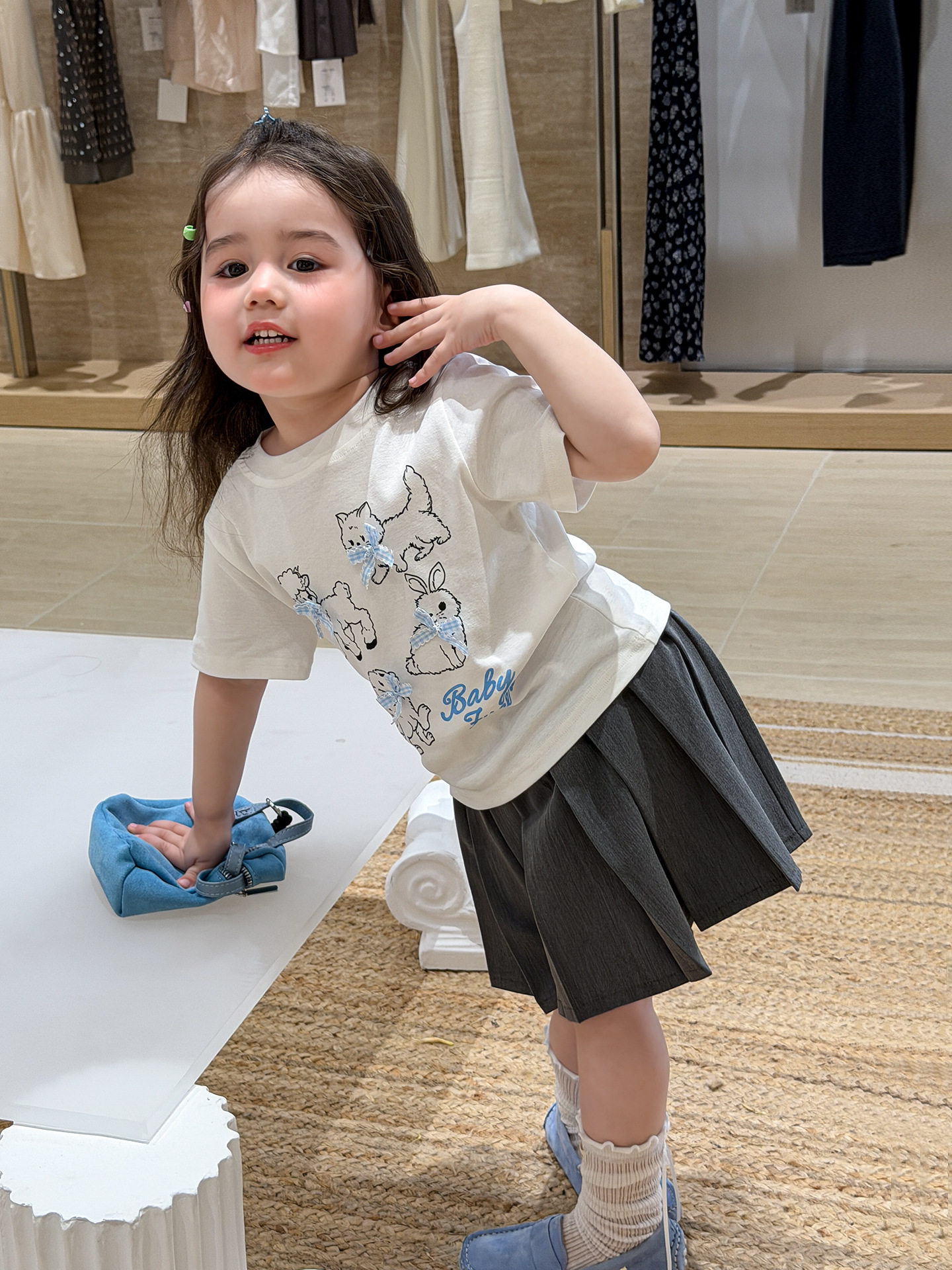 Sugar Pear ropa infantil niñas falda de mitad de verano delgada 2026 estilo académico para niños falda corta A falda de bebé