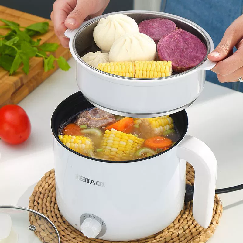 Электрическая кастрюля для общежития, студенческая кастрюля для одного человека, небольшой горячий горшок, электрический горячий горшок, многофункциональная мини-кастрюля для приготовления лапши быстрого приготовления для домашнего использования