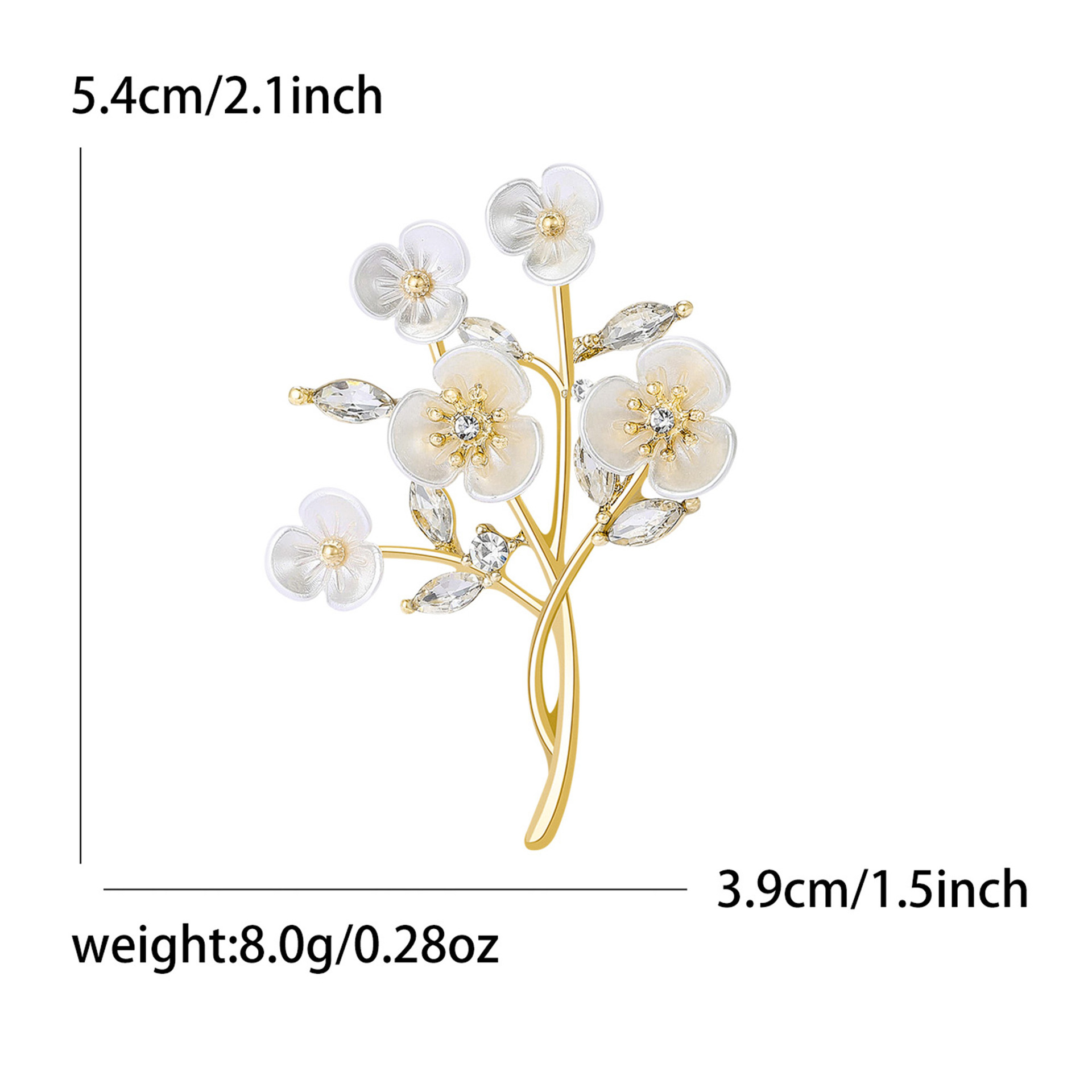 Edle Brosche Mit Pfirsichblüte Für Damen Europäischer Stil_voghion.com