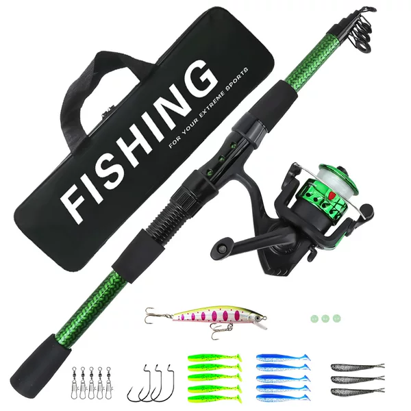 Fishing rod set, complete lure rod set for beginners, outdoor sports, direct sales from manufacturer, wholesale, custom-made, foreign trade supply