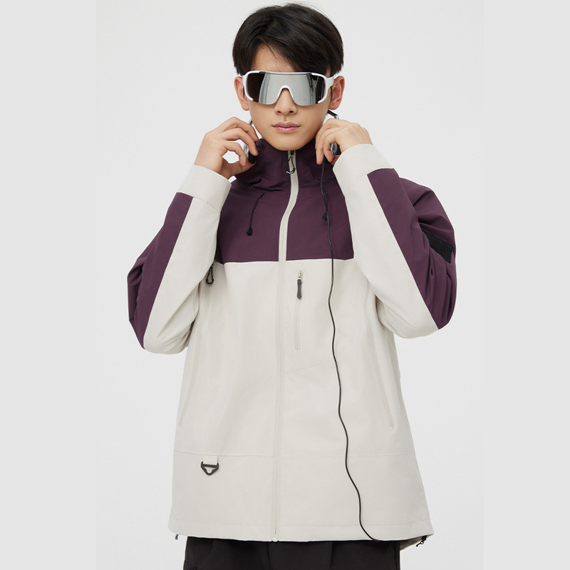 2024 New Men's Three-in-One Detachable Windproof Waterproof Warm Mountaineering Hiking Pressure Glue Jacket for Women