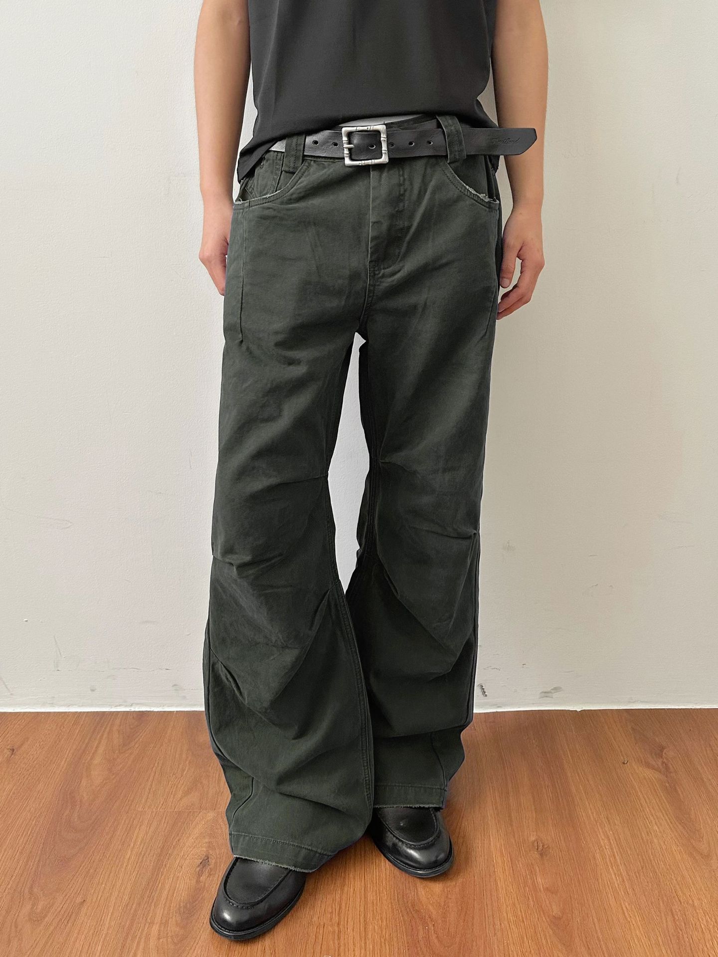 MADEEXTREME Washed Blue Straight-Leg Trousers