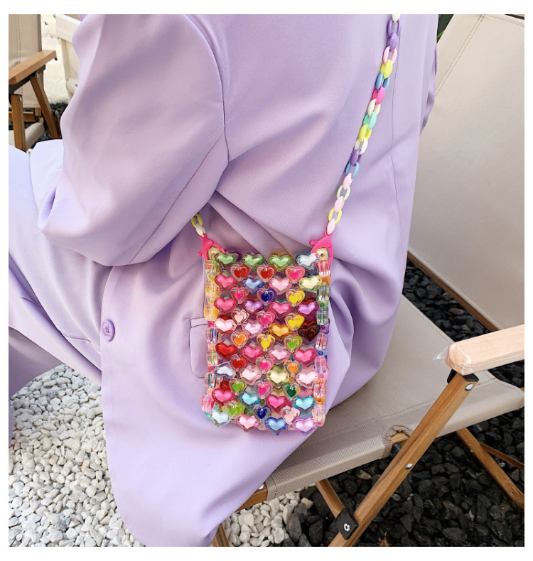 new color heartshaped messenger acrylic mobile phone bag 11164cmpicture3