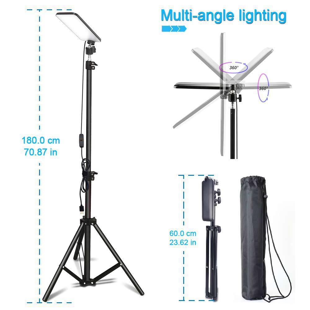 Lámpara de camping lámpara plegable LED recargable lámpara de la tienda al aire libre USB5V fuente de alimentación 1,8 m varilla telescópica
