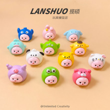 三丽鸥海狸头立体公仔 批发DIY饰品配件奶油胶手机壳创意钥匙扣