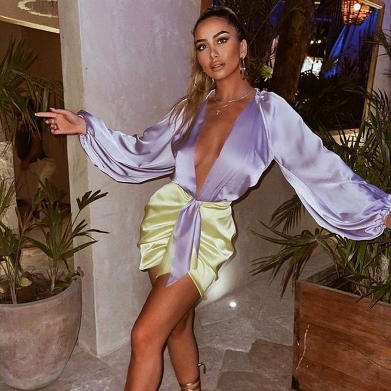 hot-selling summer new long-sleeved skirt NSFD63197