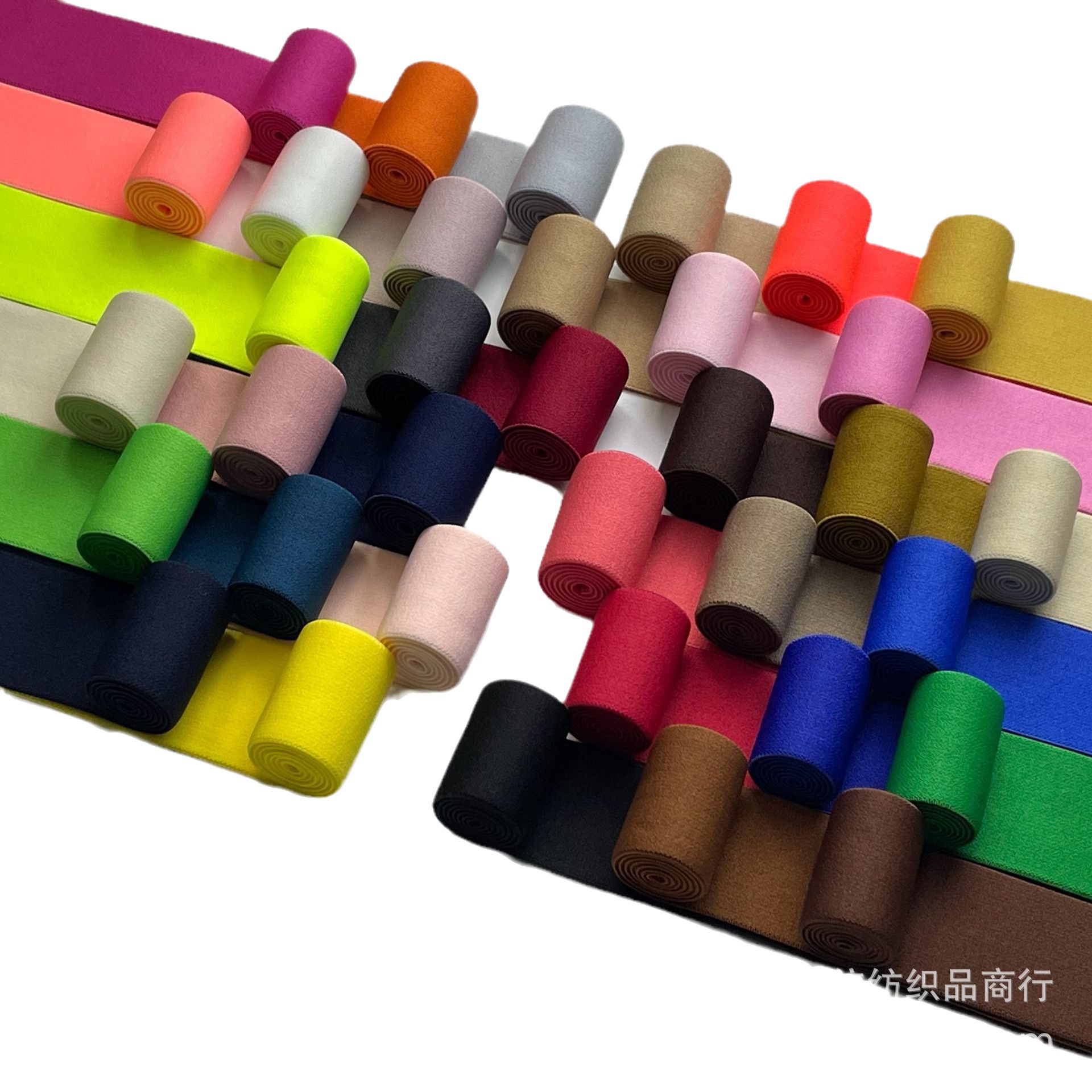 Fabricante spot engrosamiento color puro banda elástico de alta elasticidad de grano liso suave para la piel banda elástica de la cintura de terciopelo de doble cara