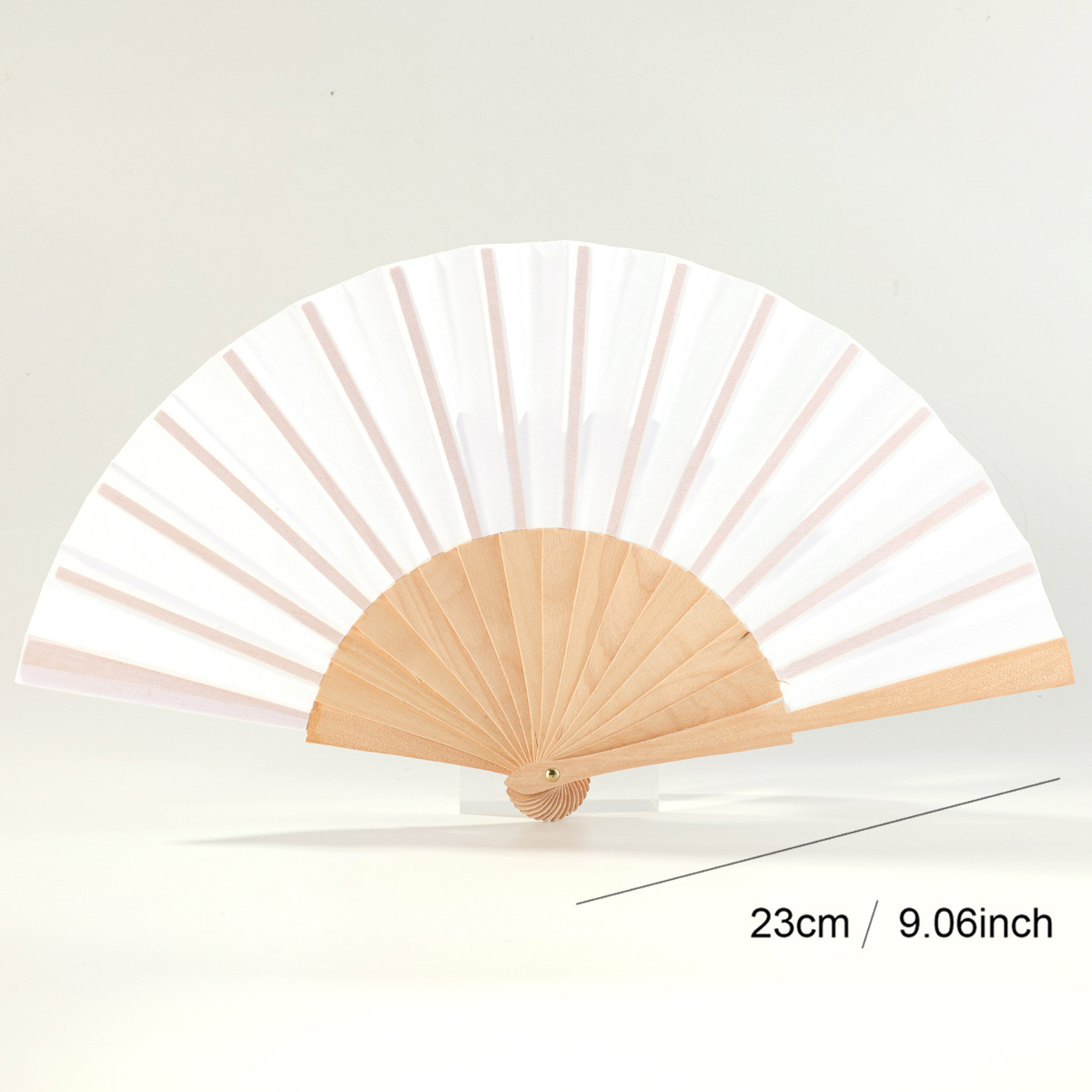 Abanico Plegable de Madera de 23 cm de Madera y Poliéster Algodón Portátil para Uso Diario image 22