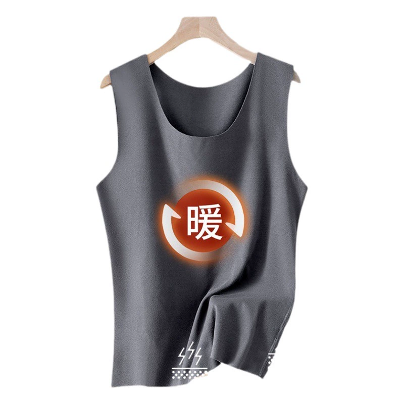 Осенне-зимний немецкий бархатный терможилет, мужской облегающий жилет с круглым вырезом и флисовой подкладкой, утолщенный бесшовный нижний мужской самонагревающийся жилет больших размеров