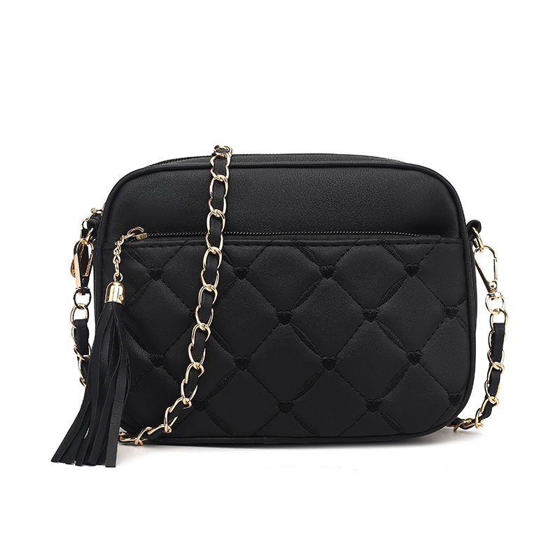 Damen Gesteppte Umhängetasche Mit Trendiger Kette Im Korean Style_voghion.com