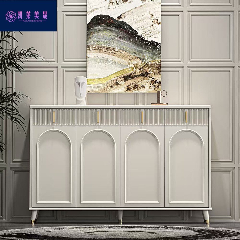 Kk French Cream Style Shoe Cabinet Door Household Large Capacity with Drawer Double Door Storage Accessible Luxury Simple Shoe Cabinet
