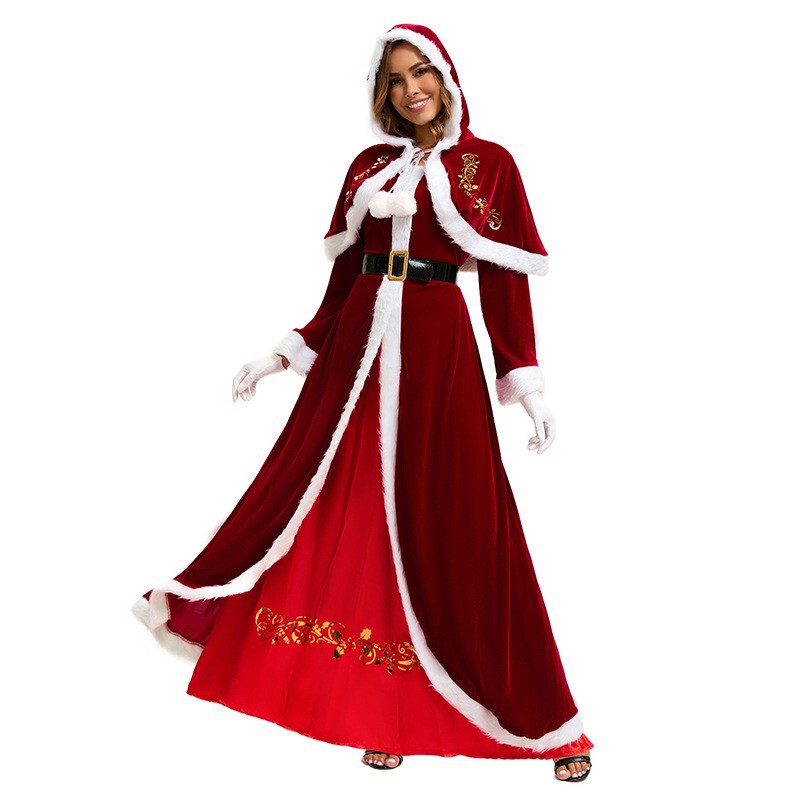 Christmas Costumes for Women, Santa Claus Party Cosplay Costumes, Big Red Long Dress Christmas Costumes for Women, Santa Claus Party Cosplay Costumes, Big Red Long Dress