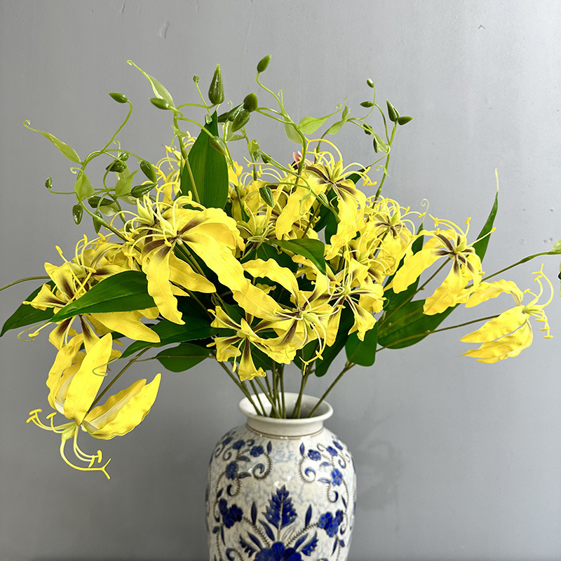 Artificial Flame Lily Nordic Style Home Decor For Wedding Flower_voghion.com