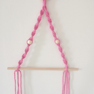 Colgante de cuerda de algodón simple rosa 45*30