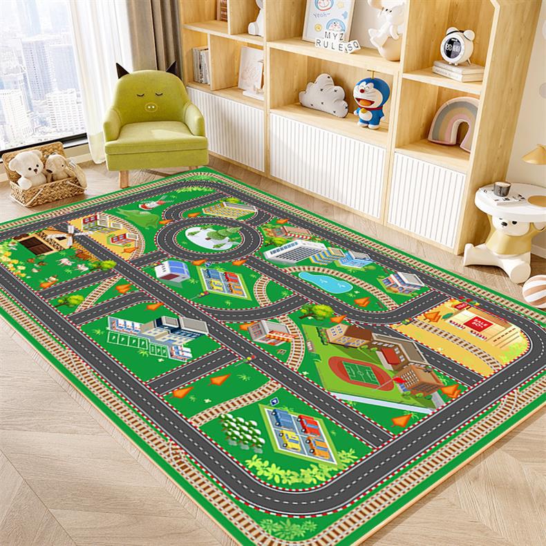 Parking Lot Carpet Kidsren's Crawling Game Track Road Traffic Kindergarten Living Room Early Education Play Bedroom Floor Mat