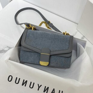 Bag Women's 2021 New Autumn and Winter Crossbody Bag Student Japanese Korean Style Foreign Style Niche Design Plush Shoulder Small Square Bag
